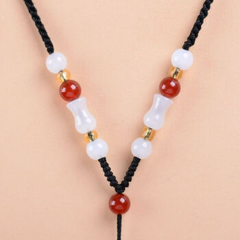 玉佩平安扣挂绳手工编织吊坠挂绳玛瑙翡翠挂坠绳红黑项链绳男女款01