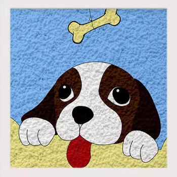 哆啦梦列系纸浆画手工diy材料包 礼物创意手工制作立