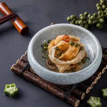 尚淘即食下酒菜 麻辣扇贝裙边1kg 贡菜藤椒裙边 海鲜方便菜 扇贝裙边