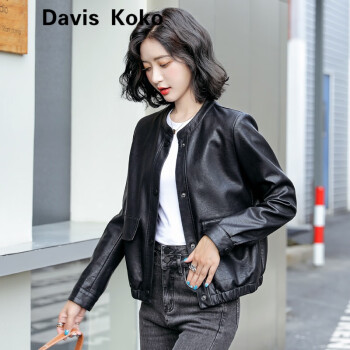 Davis Koko ߶Ʒ ƤŮװ2021¿̿Ƥпʱаٴ³ ɫ 5XL