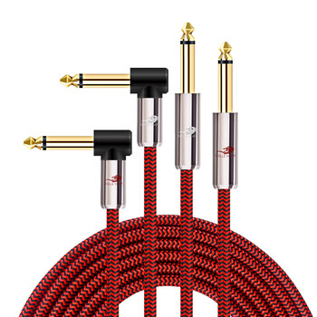 35声卡电子琴调音台音箱连接线 红色弯双大两双大两 15米【图片 价格