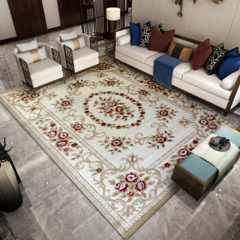东升欧式法式古典客厅沙发茶几地毯加厚高密不掉毛不起球易打理 B0044IV 1.6X2.3米 客厅卧室地毯