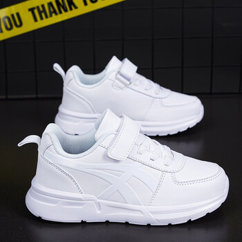 斯凯奇童鞋校园小白鞋儿童鞋子秋季男孩鞋子新款儿童白色鞋子男q35