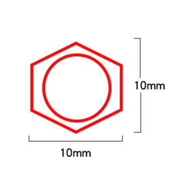 用苯分子结构平面正六边形私章盖章苯环小圆章印 鲍林式-苯环(印油