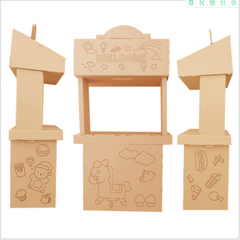 儿童手工制作材料包纸箱生活小卖店板幼儿园区角区域超市环创 有印刷