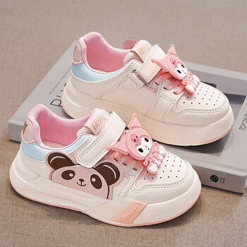 安踏神行断码库洛米女童鞋夏季透气新款儿童运动鞋女孩中大童小白板鞋