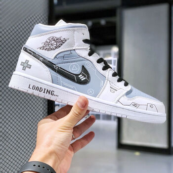 耐克air mid 电玩涂鸦aj中帮男女校园篮球鞋板鞋554724-30 554724-30