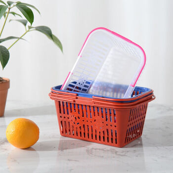 手提水果篮1-12斤长方形采摘篮草莓篮樱桃篮桑葚蓝莓篮塑料小框子