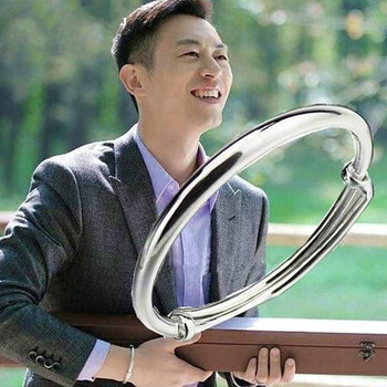 lennik赵小亮朱亚文手镯s9999银光面拉扣手镯 男女款情侣韩版银镯子