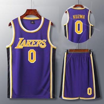 babiboy 库兹马球衣t恤0号尼克杨湖人23号詹姆斯篮球服套装定 库兹马0