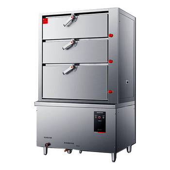 380v 三门4层 大容量智能蒸饭柜校企食堂酒店安全防干烧蒸包炉