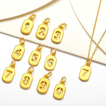 999足金幸运数字7黄金吊坠爱妻项链女款小7字牌足金挂坠锁骨红黑色