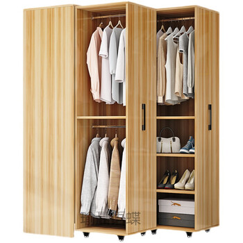 虞萌馨迪 移动衣柜移动衣柜带轮衣柜可移动抽拉隐藏家用简约推拉隐形