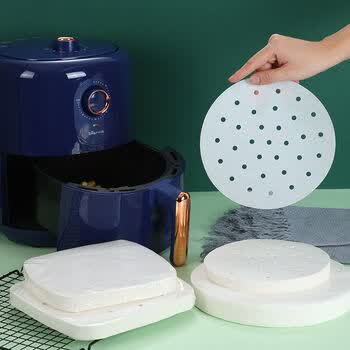 空气炸锅专用纸食物吸油纸垫圆形方形油炸食品锡纸烤箱烤盘硅油纸方形