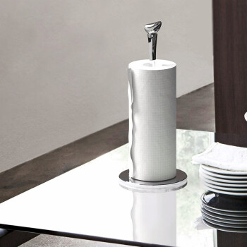白色设计White Design不锈钢纸巾架卷纸架厨房餐桌金属优雅创意卷筒纸支架 不锈钢纸巾架