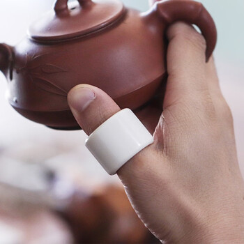 猛犸象牙戒指牙雕扳指 男士霸气指点江山个性复古指环饰品 口径22