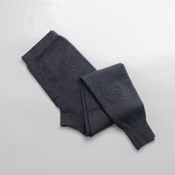 男士毛裤薄绒秋冬男士超柔毛裤保暖裤单层薄款针织打底裤 男深