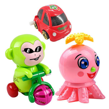 玩具03岁婴幼宝宝会跳会走青蛙小鸡怀旧动手组合小礼物八爪鱼骑车猴小