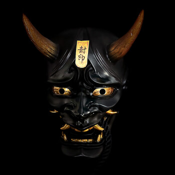般若面具日式和风cosplay般若面具浮世绘挂件摆件道具赤班若能面动漫