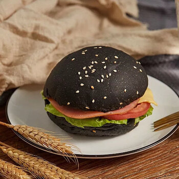 家庭简易制作营养汉堡 天然使用色素 绿色抹茶大汉堡65g*3