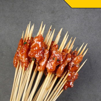 仿真食品菜品假样模型正新排火爆小串鱿鱼快餐烧烤肉胗串 粉红色 鸡肉