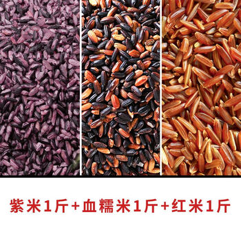 珍爱多云南紫米血糯米新米黑糯米粗粮组合五谷杂粮红米月子米紫米血