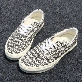 男鞋夏季fear of god休闲鞋fog帆布鞋男 fear_of_god_满印字母fog鞋子