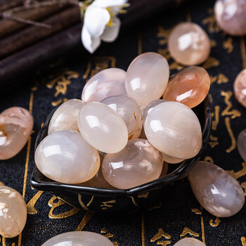 雨花石造景鹅卵石雨花石原石天然鱼缸鹅软石卵石彩色石头造景樱花玛瑙