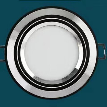 牛眼灯 筒灯名led天花灯灯池现代客厅灯装修567开孔灯具 双边黑/芯