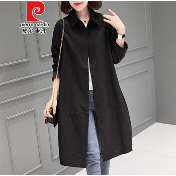 cardin)女装中长款风衣女春款2021年新款上衣休闲时尚春秋薄款外套单