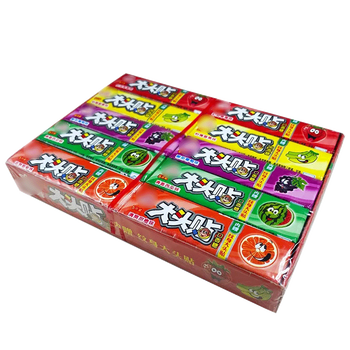 大头贴口香糖内附超大纹身贴纸泡泡糖儿童校园糖果零食整盒装1盒20条