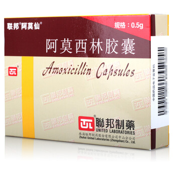 阿莫仙 阿莫西林胶囊 0.5g*24粒/盒 中耳炎鼻窦炎咽炎扁桃体炎