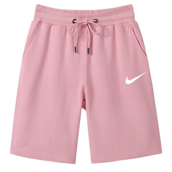 运动短裤女夏季纯棉薄款跑步健身外穿五分裤女生阔腿大码裤潮百搭粉色