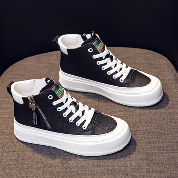 特价清仓红蜻蜓小白鞋同款真皮高帮板鞋女2021新款秋季时尚ins潮学生