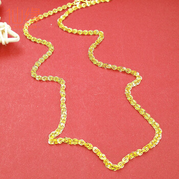 仙缘(xianyuan)黄金凤尾项链女金吊坠足金生日礼物素链999送女友女士