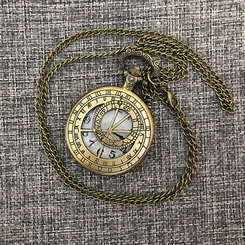 怀表复古风翻盖学生男款机械精致考试吊坠女孩儿童谢尔比手表梦幻螺纹