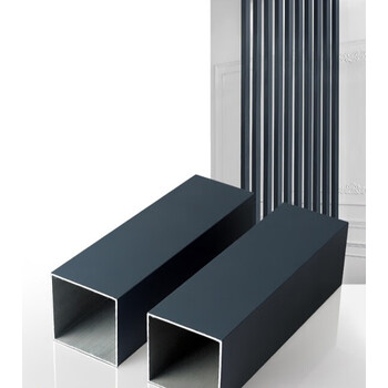 深灰色铝方管铝扁管室外吊顶天花耐候粉末喷涂铝合金型材隔断家用 120