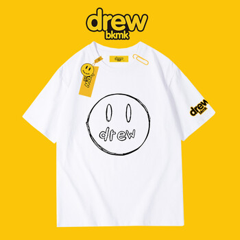 drew笑脸t恤house贾斯汀比伯经典ins超火高街休闲宽松2022新款夏