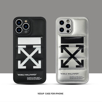 潮虎offwhite羽绒服苹果13手机壳12promax秋冬季保暖新款适用iphone12