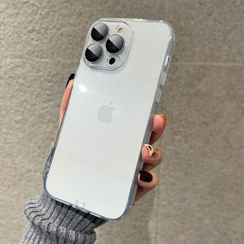 带防尘塞适用苹果14promax手机壳iphone13镜头膜14电镀plus透明13全