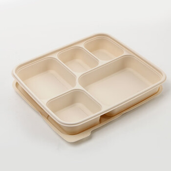一次性餐盒饭盒多格玉米淀粉可降解餐盒密封汤碗环保打包外卖盒子玉米