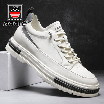 苹果apple男鞋板鞋男时尚百搭休闲鞋子男韩版男士小白鞋男j5x