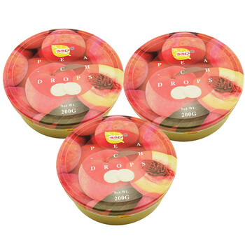多味可选 儿童果酱糖 婚庆喜糖 (水蜜桃味硬糖170gx3盒)