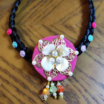 西柔慕 韩国发饰朝鲜族传统发饰可爱少数民族韩服表演出头饰配件发箍