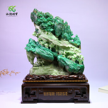 涵韵珠宝南阳独山玉春山胜景大师手工雕刻摆件饰品收藏级用料