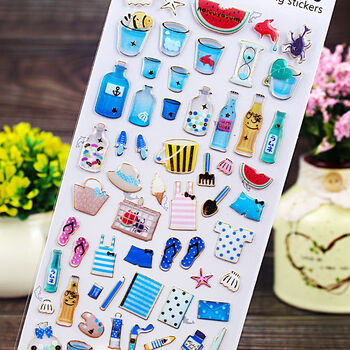 儿童水晶贴立体滴胶宝石贴纸公主女孩卡通钻石透明贴画手机壳装饰拖鞋