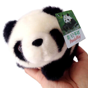 梦不落熊猫花花纪念品萌熊猫公仔礼盒装四川成都基地纪念品可爱毛绒