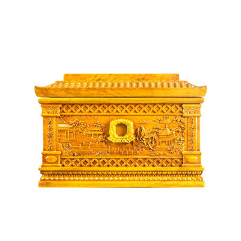 用品金丝楠木骨灰盒实木后财男女通用款木花梨木寿盒小棺材防腐防潮盒