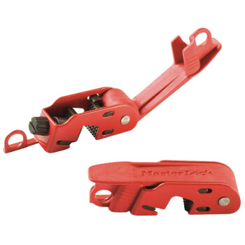 玛斯特MasterLock断路器锁具小号 电气开关锁具 电流断路器停工锁-标准单双栓扣493