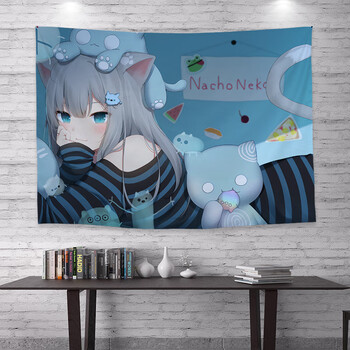 欧缇姿日式动漫猫羽雫背景布学生宿舍床头装饰挂布猫耳女孩猫娘挂毯